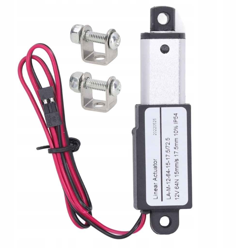 MAŁY SIŁOWNIK ELEKTRYCZNY 12V WYSUW 64N 17,5mm