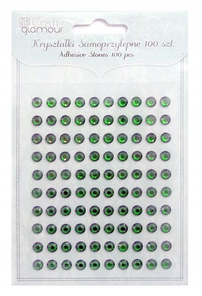 Kryształki samoprz. 6mm 100szt Green, Dp Craft