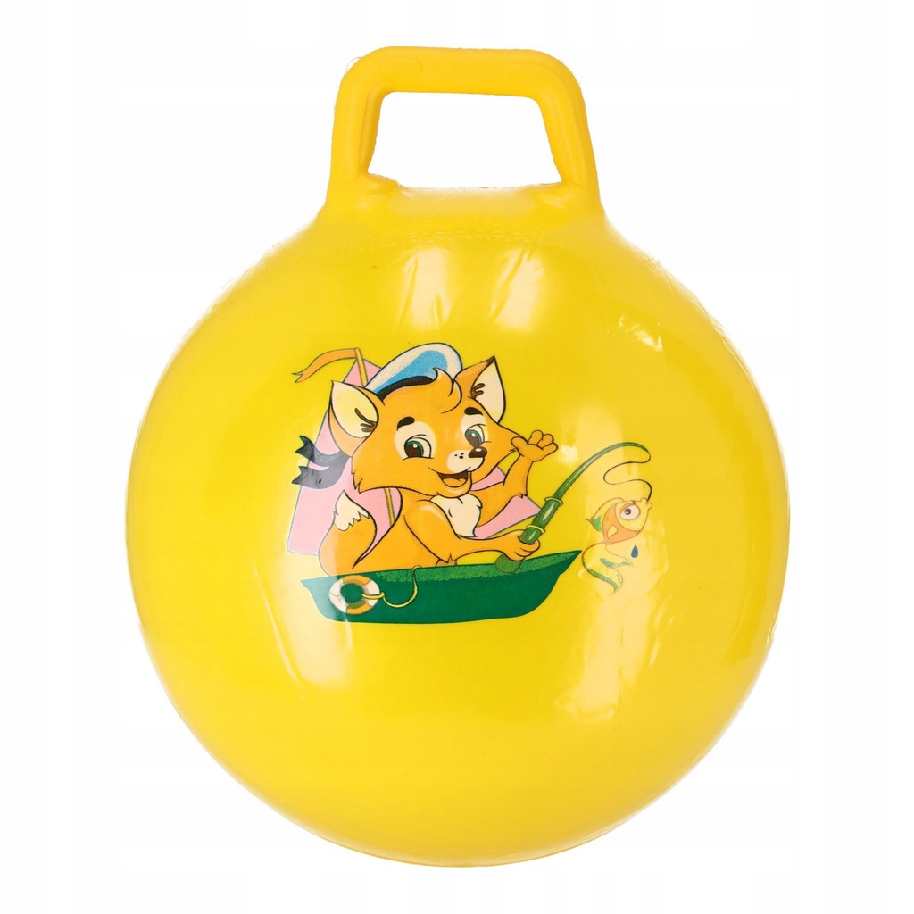 Piłka do skakania, skoczek dla dzieci z uchwytami - żółta ____________