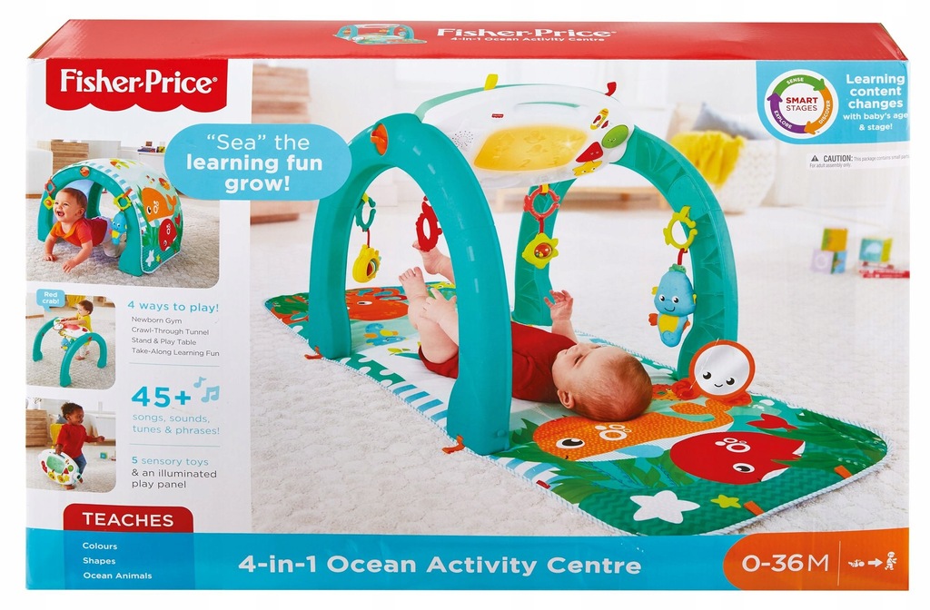 FISHER PRICE Aktywizująca mata 4w1 Muzyczny ocean