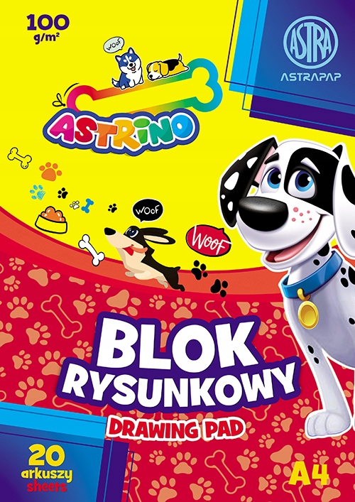 Blok rysunkowy A4 100g 20 kartek Astra 106021011