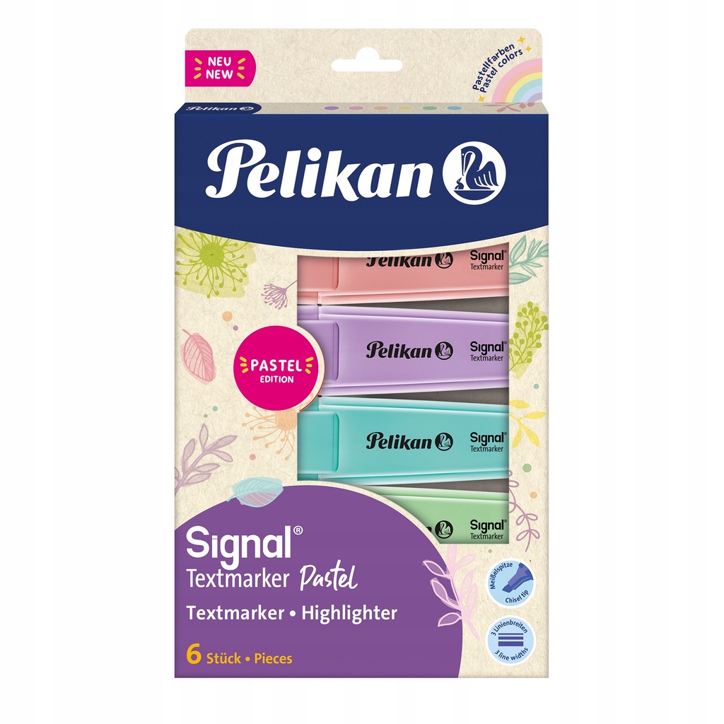 Zakreślacz signal Pelikan pastel 6 x