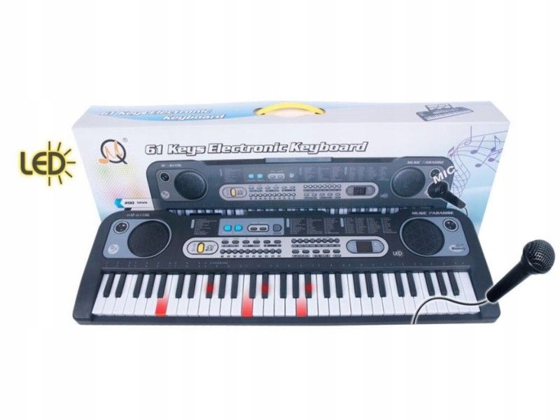 Keyboard MQ-6119L Organki, 61 Klawiszy, Mikrofon,