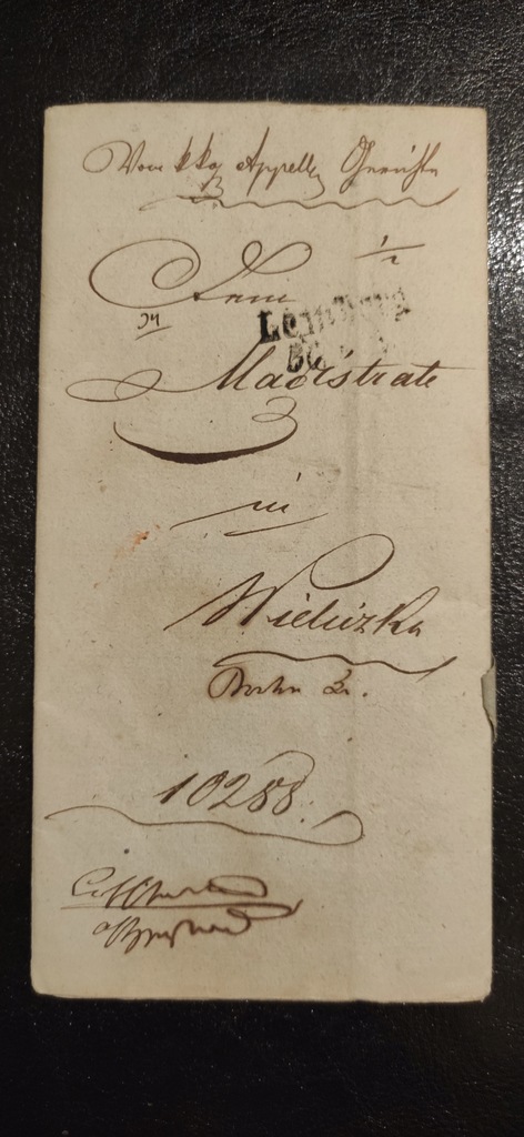 List 1843 rok Lemberg stempel lakowy