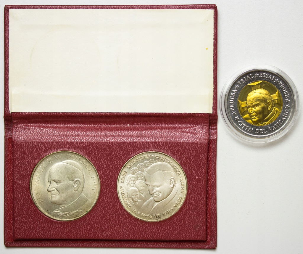 Medale, Jan Paweł II, zestaw, 3 sztuki
