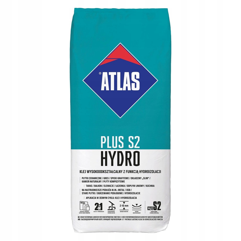 Atlas Klej do płytek Hydro Plus S2 15 kg