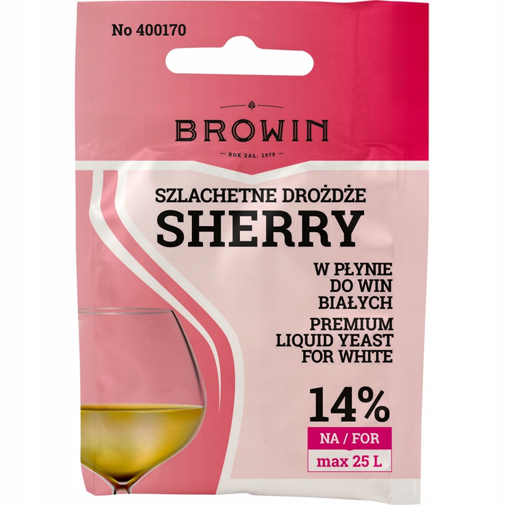 DROŻDŻE WINIARSKIE BROWIN Sherry 20 ml