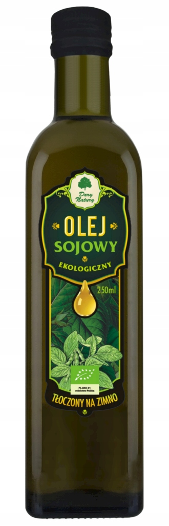 OLEJ SOJOWY TŁOCZONY NA ZIMNO BIO 250 ml - DARY NA