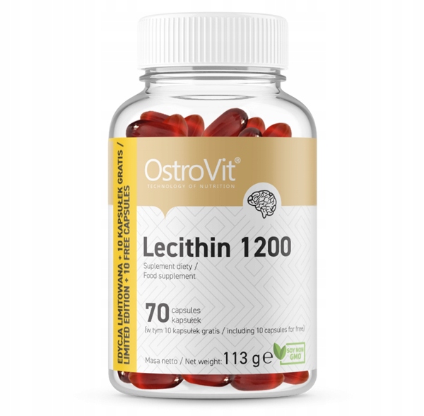 Ostrovit Lecithin 1200 mg 70 kaps lecytyna PAMIĘĆ