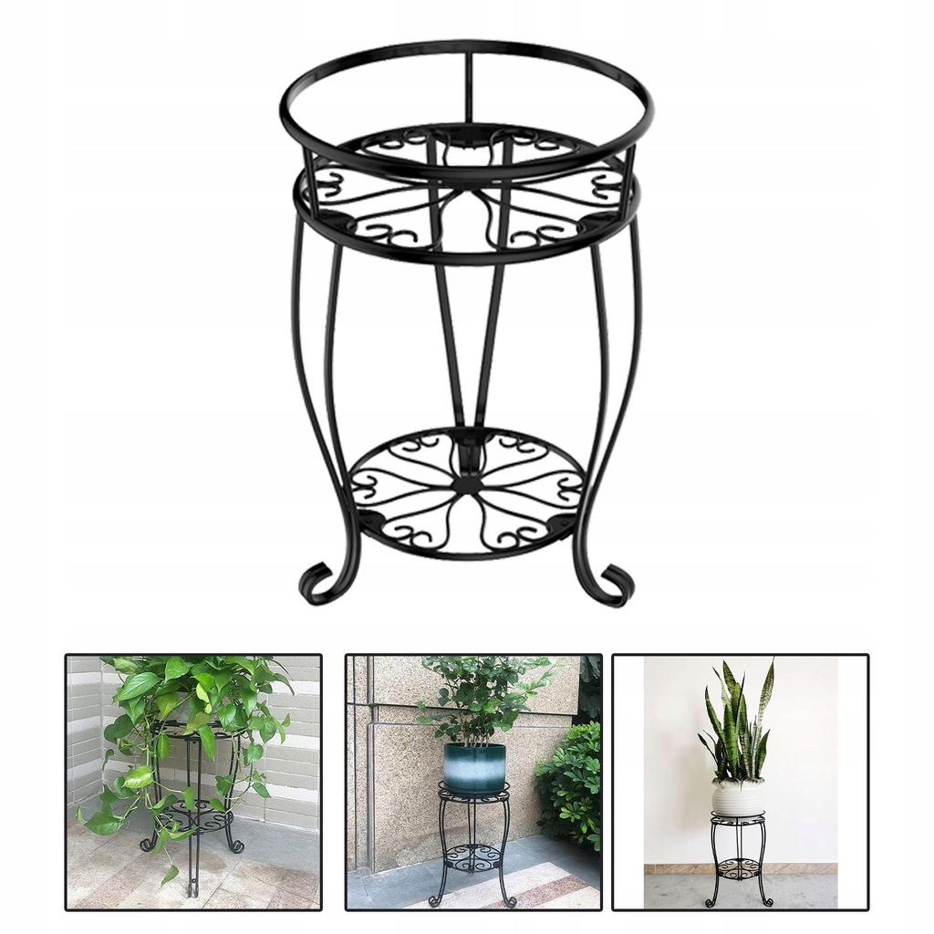 Metal Plant Stand Decoration Rack Vintage Display Shelf Storage for Style B