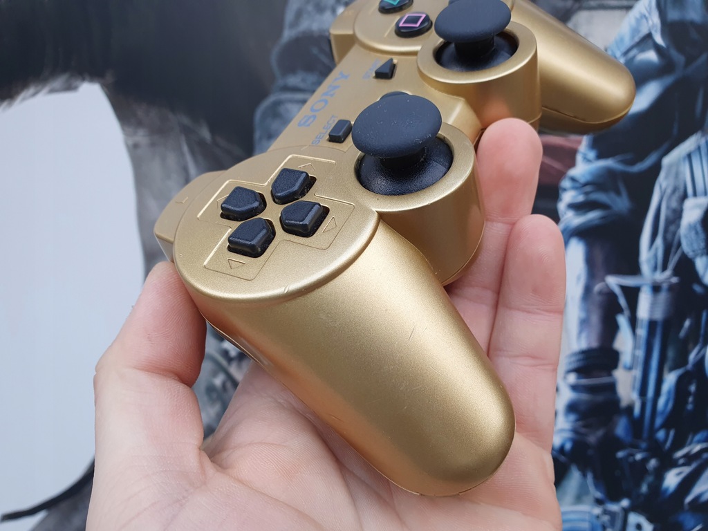 送料無料 いつまで 100% 12696885268 - ZŁOTY 3 DUALSHOCK PS3 PAD SONY ORYGINALNY 家庭用ゲーム機本体