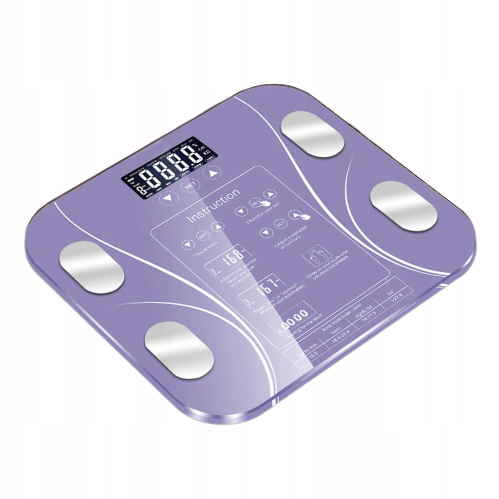 Rechargeable Body Scale Digital Weight Purple