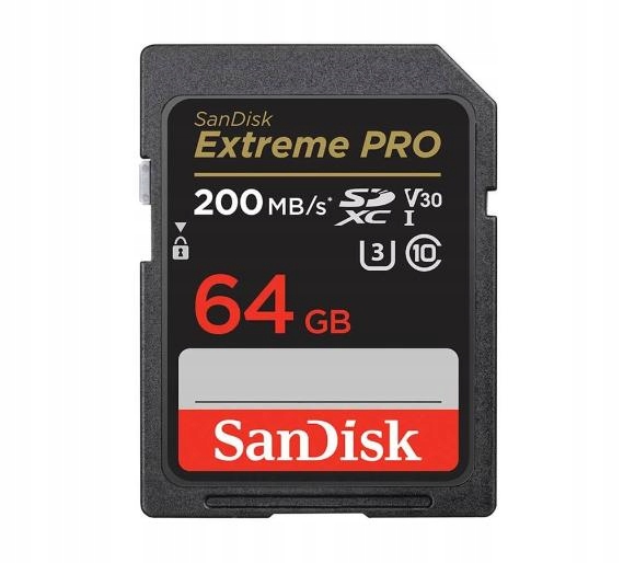 Купить SanDisk Extreme PRO SDXC 64 ГБ 200 МБ/с: отзывы, фото, характеристики в интерне-магазине Aredi.ru