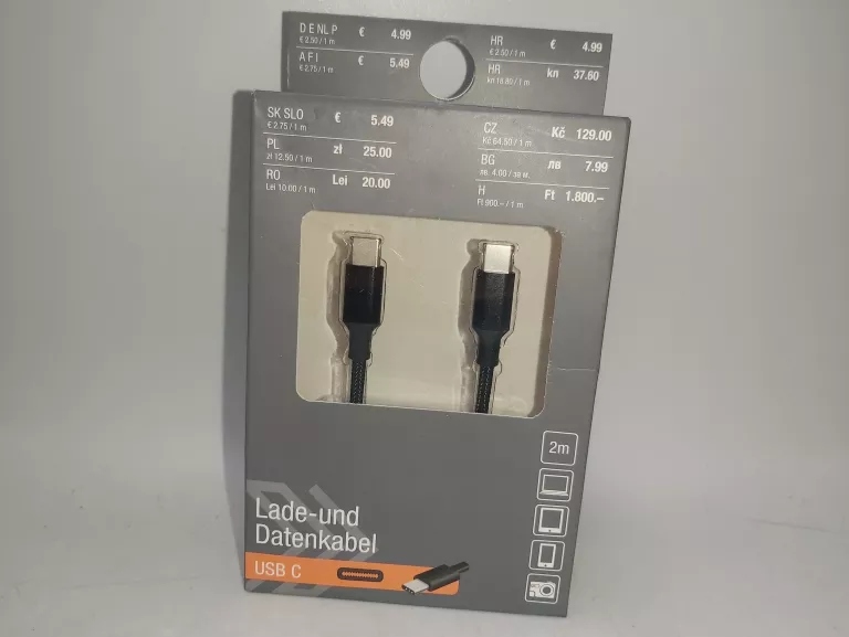 KABEL USB TYP C NA USB TYP C 2M