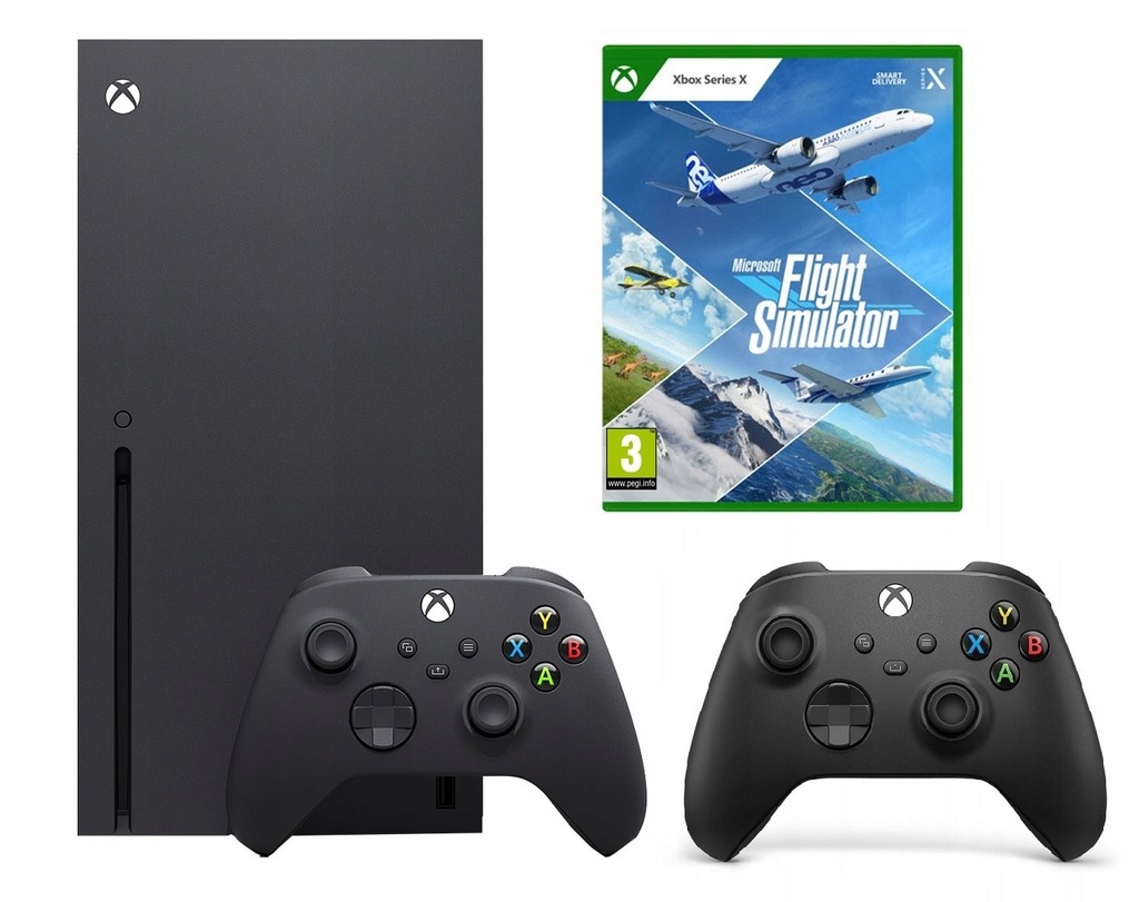 Zestaw Xbox Series X 1TB BLACK + Drugi pad + gra