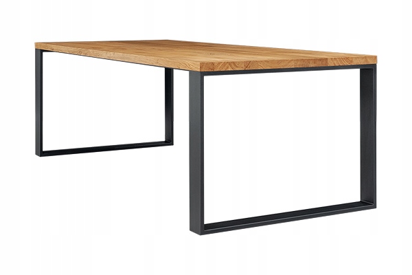 Stół MOVA z litego drewna 300x90 cm metalowe nowi