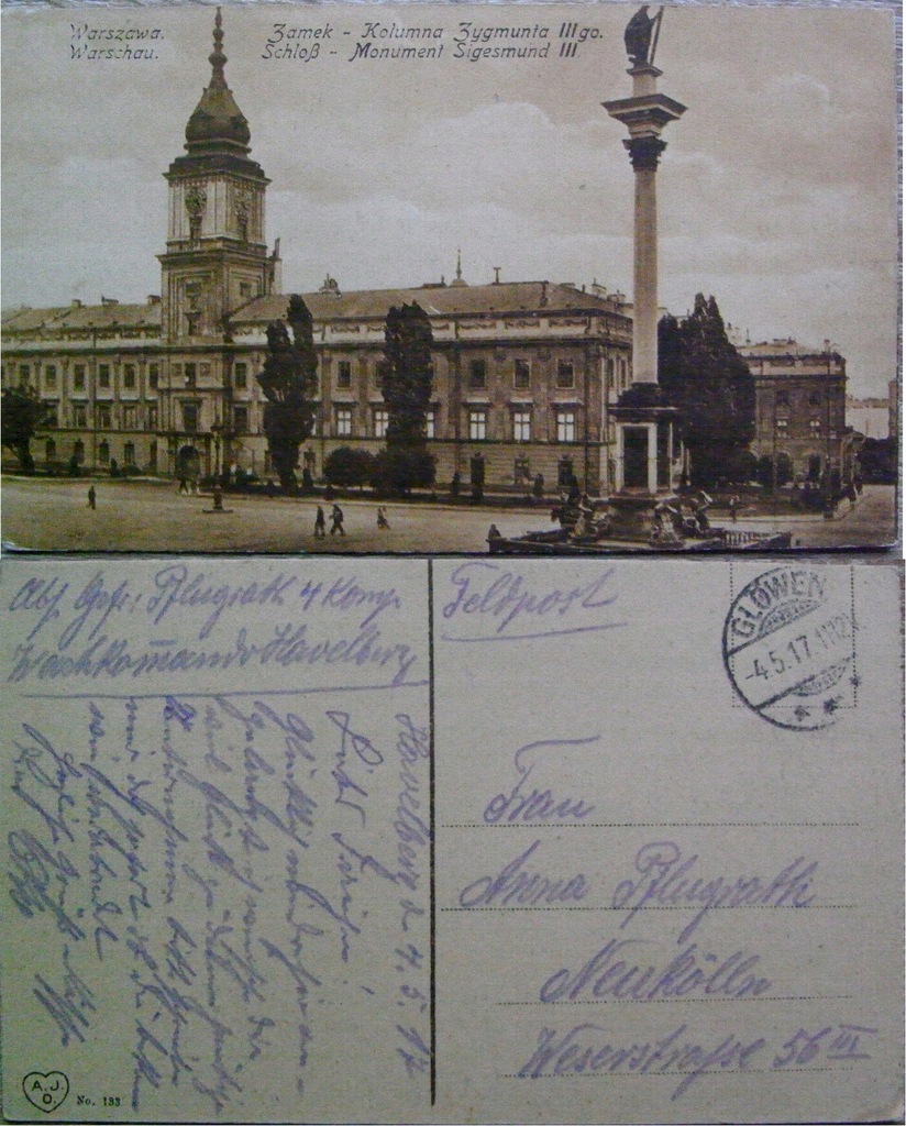 Warszawa Zamek Królewski 1917r.