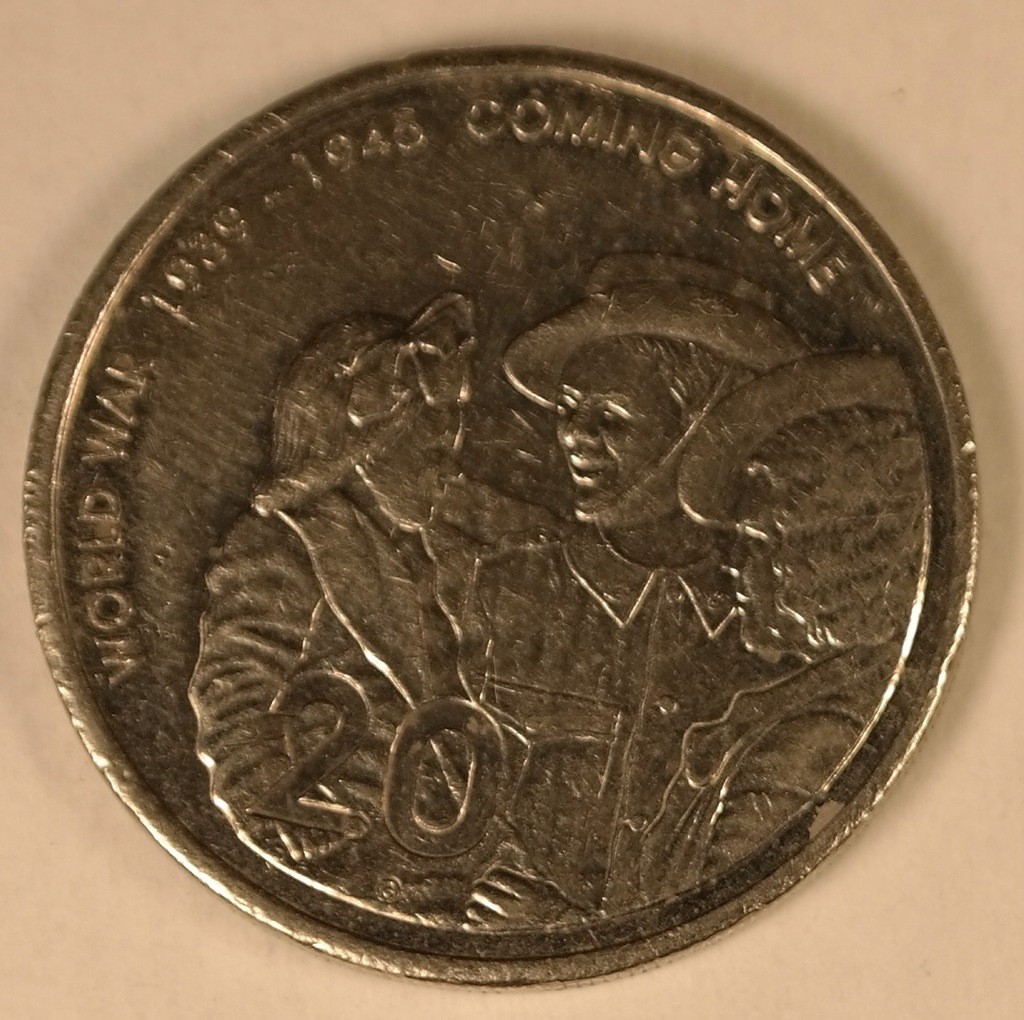 Australia 20 centów 2005 60. rocznica zakończenia II Wojny Światowej