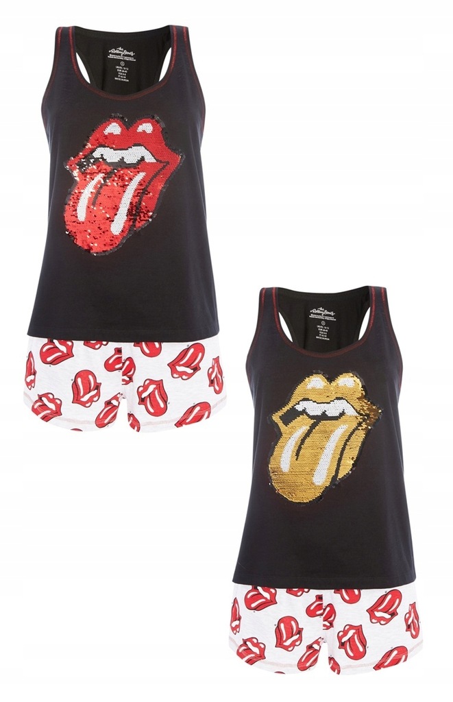 PRIMARK Piżama „Rolling Stones” z cekinami