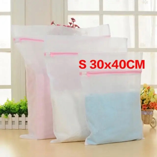 Mesh Laundry Bag Zipped Laundry Bags Coarse Net Washing Machine Clothing