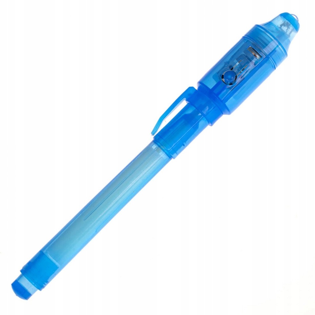 Długopis UV z LED niewidzialne napisy niebieski