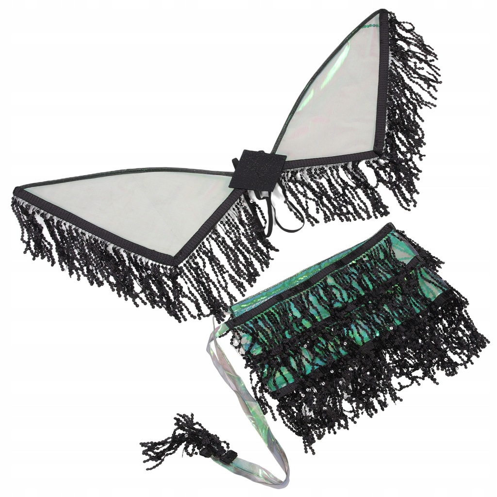 SPÓDNICA CEKINOWA Z FRĘDZLAMI I SKRZYDEŁKIEM KOBIET