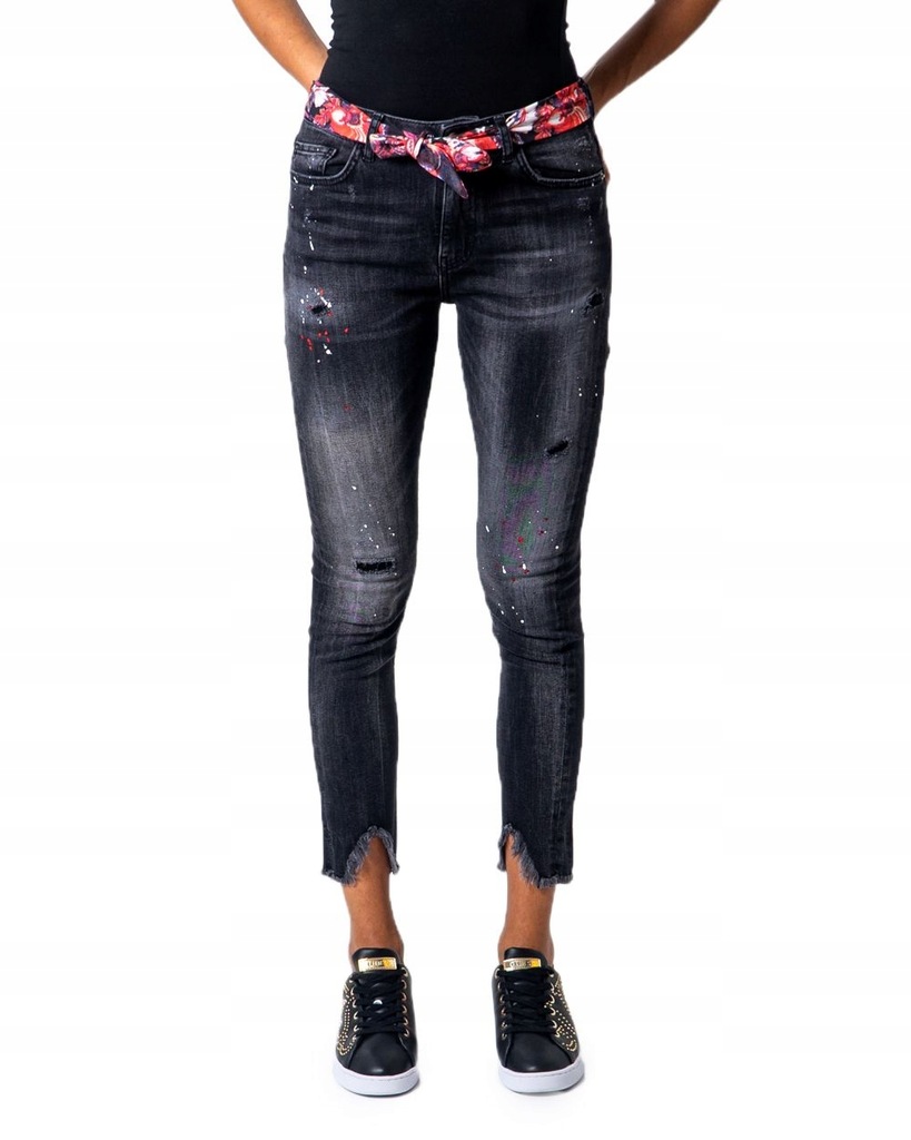 DESIGUAL KOBIET CZARNY JEANSY 24 DENIM