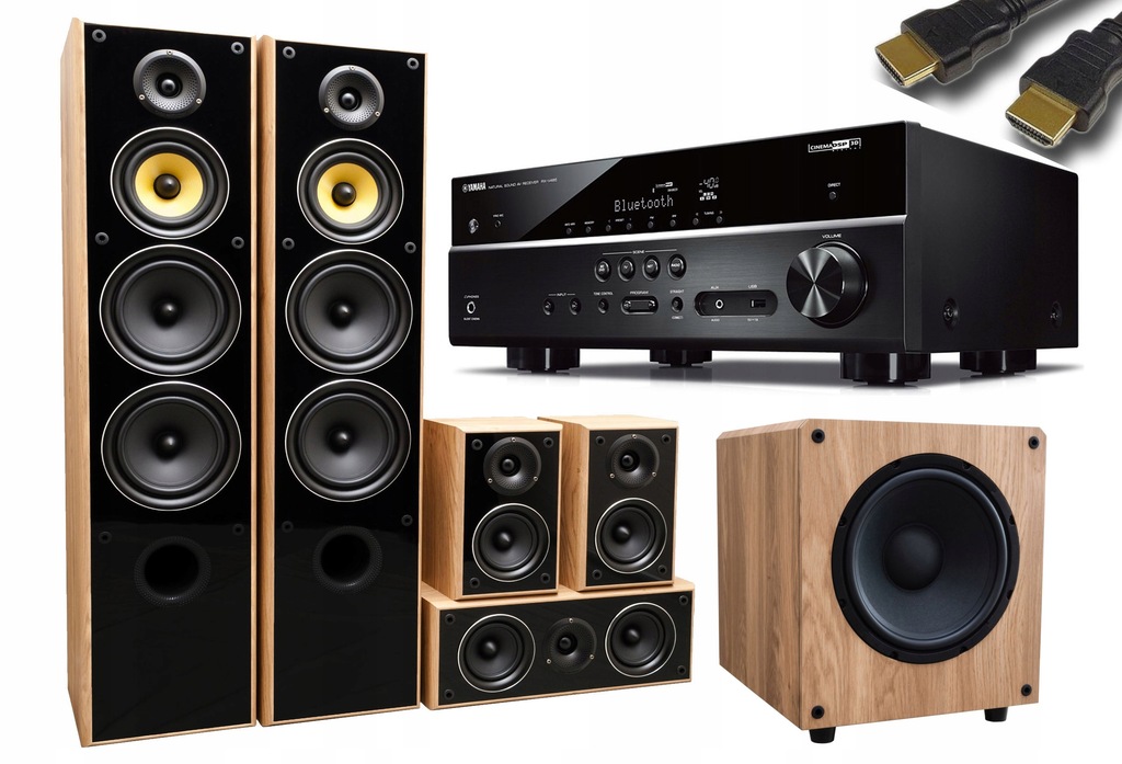 YAMAHA RX-V485 + TAGA 606 v.3 OAK+TSW-90 v4 GRATIS