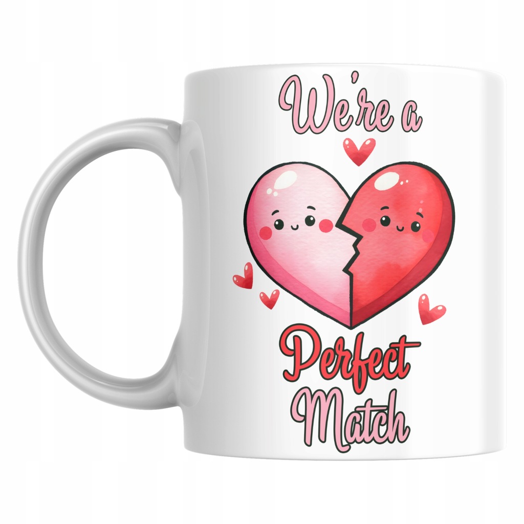 PREZENT NA WALENTYNKI KUBEK DLA PARY PERFECT COUPLE MATCH SUPER WZORY 330ml