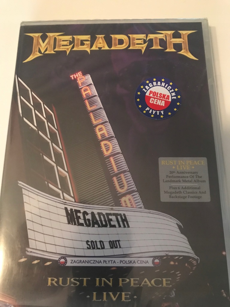 Megadeth - Rust In Peace -Live- koncert DVD