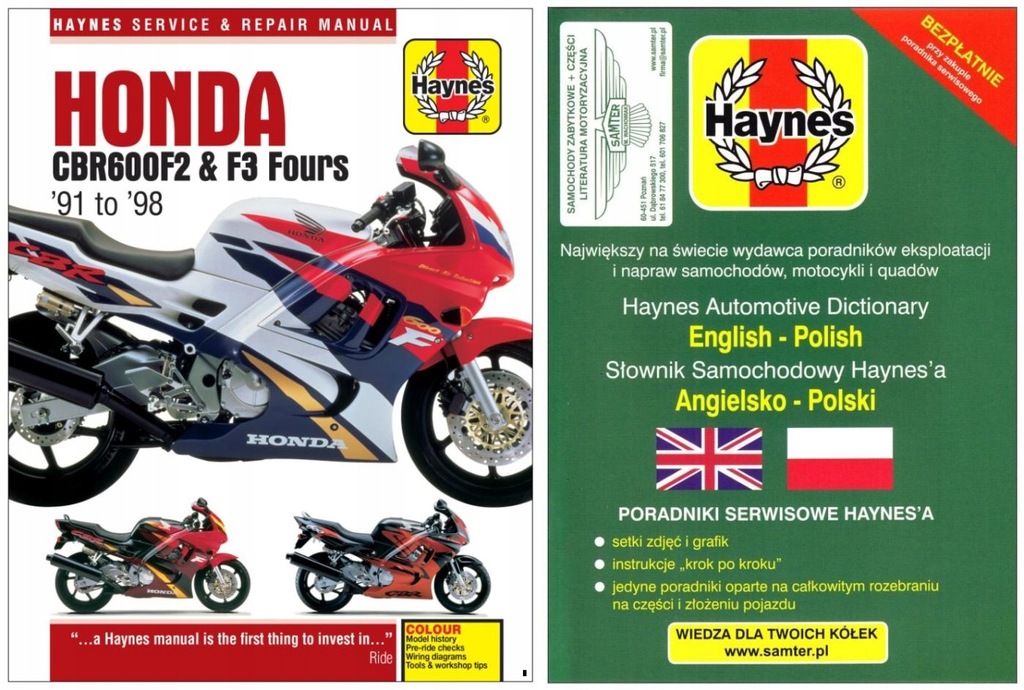 HONDA CBR600F2 CBR600F3 (1991-1998) instrukcja napraw Haynes 24h