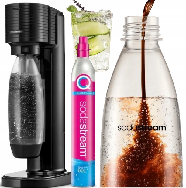 Saturator SODASTREAM Gaia Czarny 1 butelka nabój na 60L
