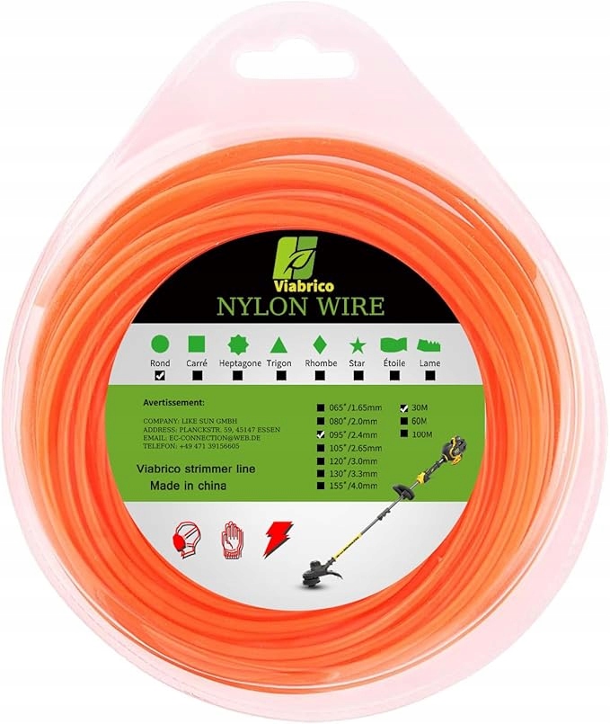 Viabrico Żyłka do wycinania krzaków okrągła