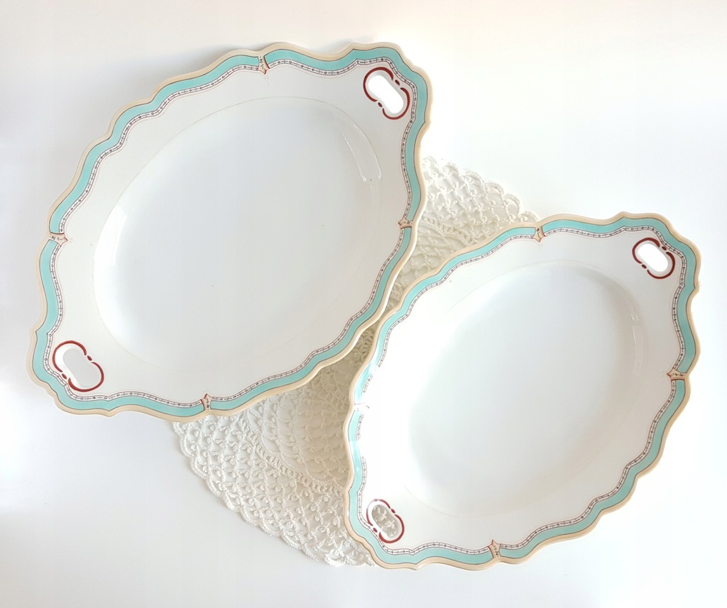 Dwa duże półmiski K. Kriegel Prag Bohemia 19 w.