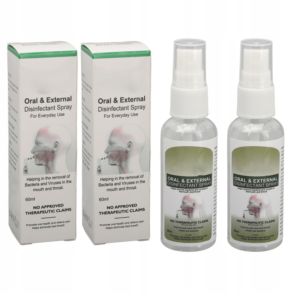 2 SZT. MIĘTOWY ODŚWIEŻACZ DO UST 60ML