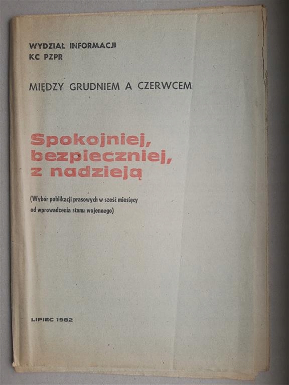 Między grudniem a czerwcem Stan wojenny KC PZPR 1982