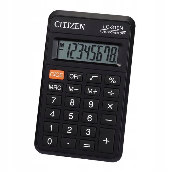 Citizen Kalkulator LC310NR, czarna, kieszonkowy, 1