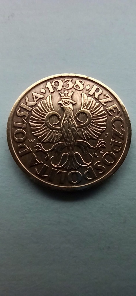 1gr-1938rok Oryginalna moneta Super stan Niski nakład rocznika