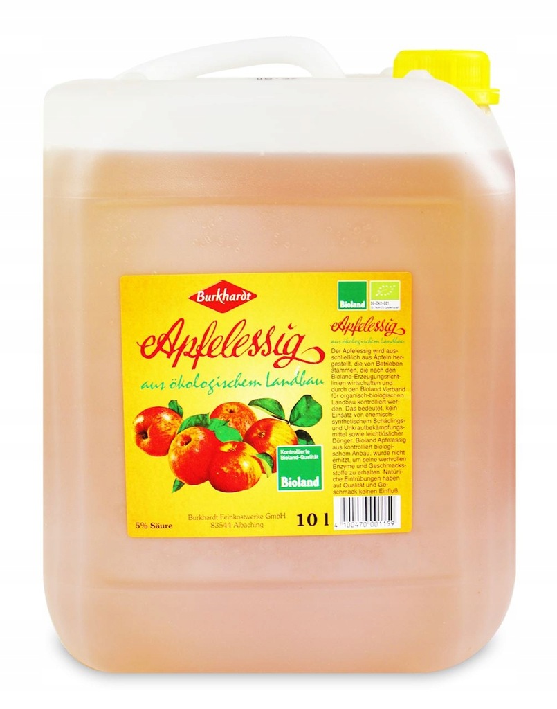 Ocet jabłkowy filtrowany bio 10 l horeca