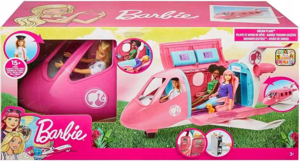 Barbie. GJB33 Samolot z lalką pilotką Barbie