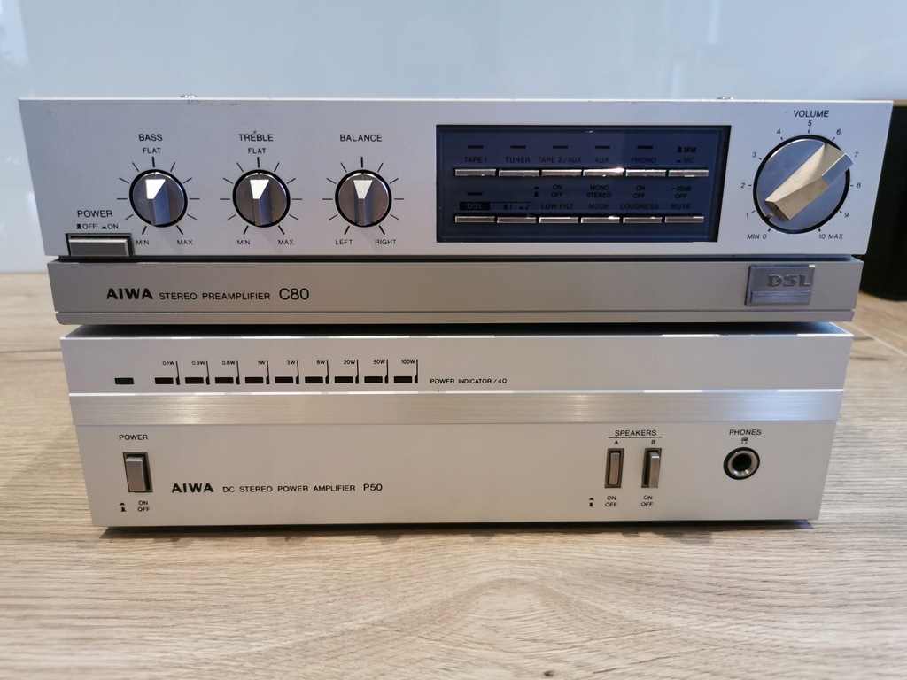 Końcówka mocy AIWA P50 + PRE C80 SPRAWDŹ VINTAGE