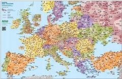Europa mapa kodów pocztowych. Podkladka na biurko