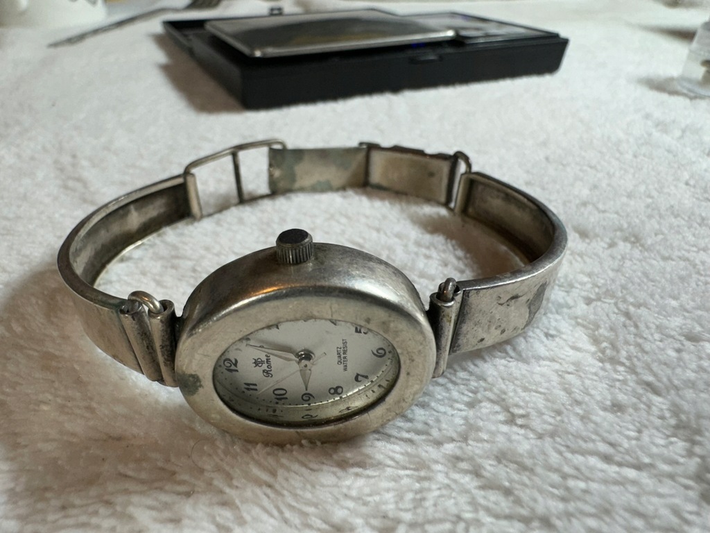 Srebrny zegarek naręczny, Romex, AG