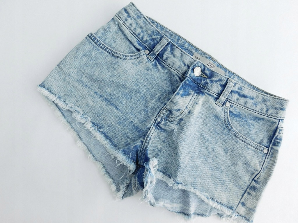 1607pu59 _ TOPSHOP krótkie SPODENKI jeansowe _ 34