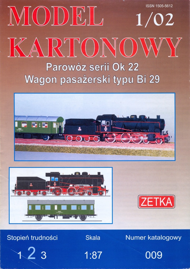 ZETKA 009 - Parowóz serii Ok22 bez wagonu - 1x87