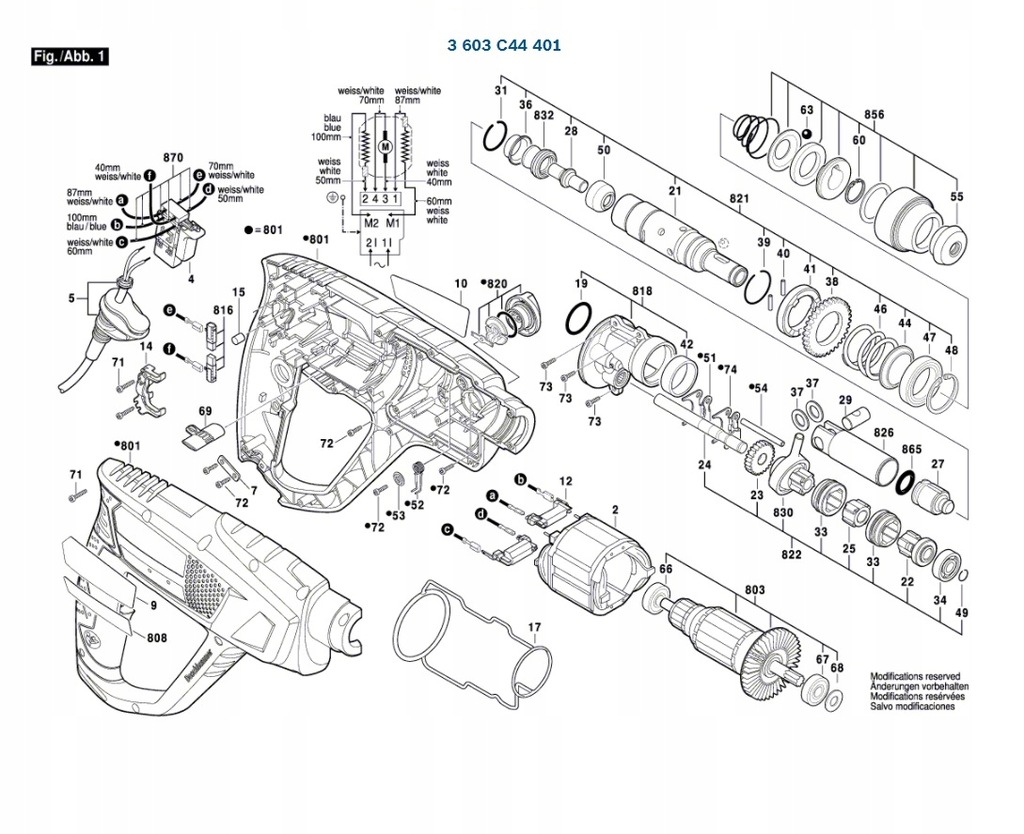 Piasta sprzęgła Młot udarowy BOSCH PBH2200RE 401