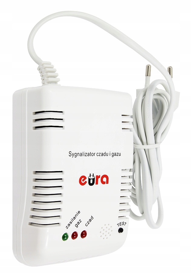 EURA GS-890 detektor czujnik czadu i gazu 2w1