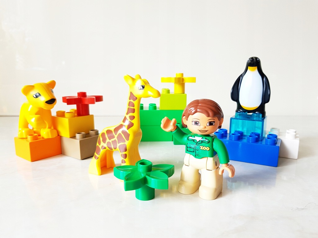 afstemning Plys dukke mynte LEGO DUPLO mini ZOO tygrys żyrafa pingwin pani #39 - 8534707655 - oficjalne  archiwum Allegro