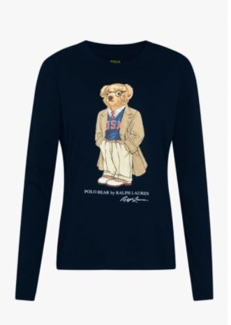 POLO RALPH LAUREN BEAR LONGSLEEVE BLUZKA ROZ L