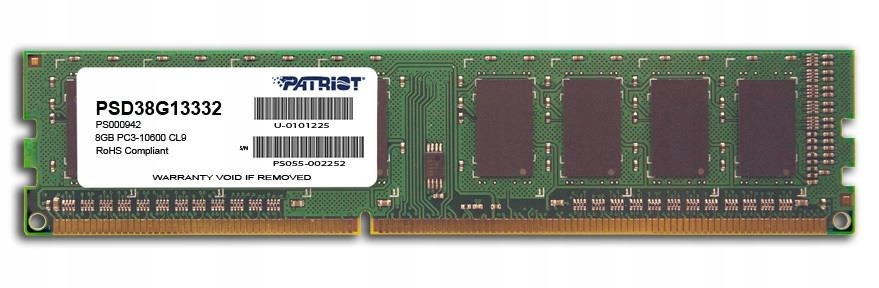 Pamięć Patriot Memory Signature PSD38G13332 (DDR3
